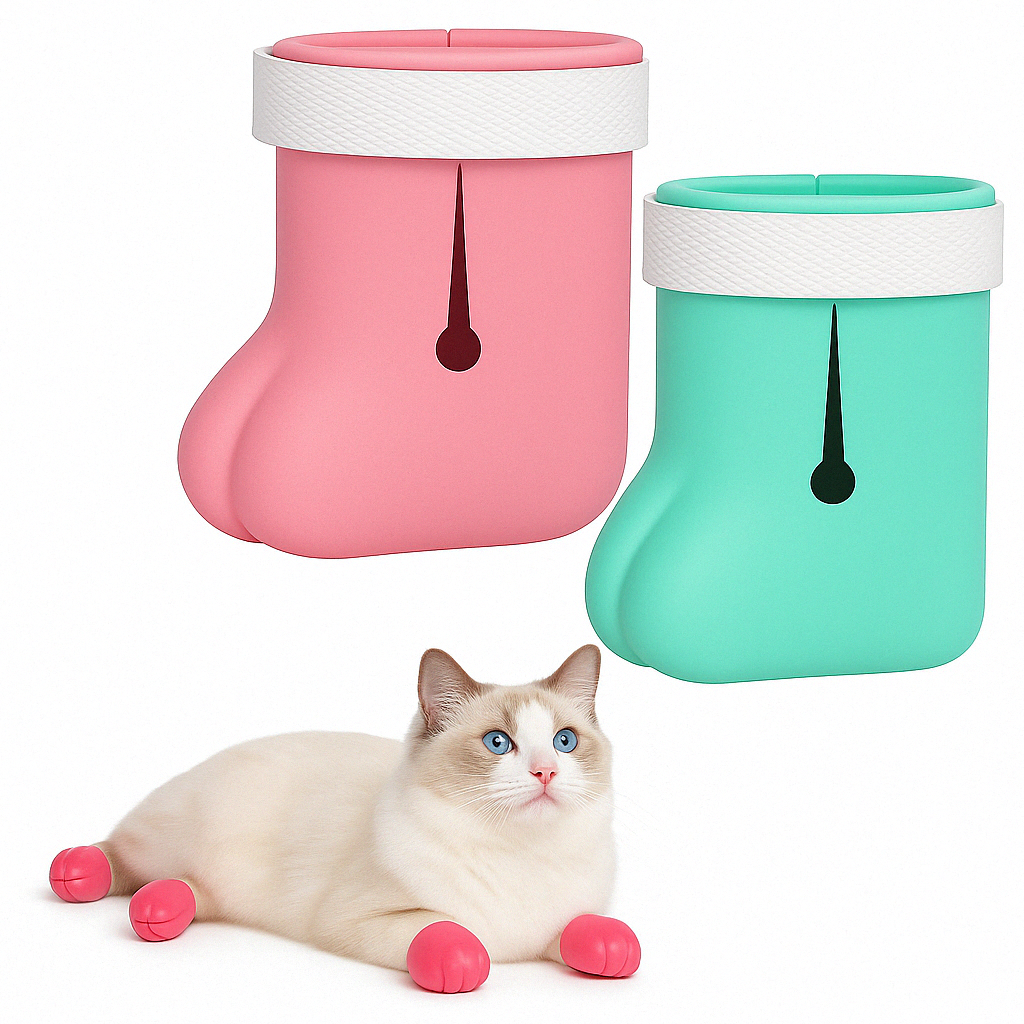 PawGuard – Multifunktionella Klös- och Vattentåliga Kattstövlar