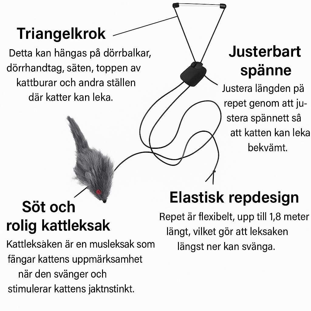 KattFladdra™ – Interaktiv Hängleksak för Innekatter